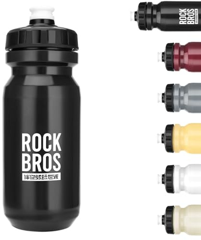 ROCKBROS Sportflaska, 600 ml, vattenflaska för cykling, BPA-fri, läckagesäker, lämplig för cykel, camping, gym, vandring