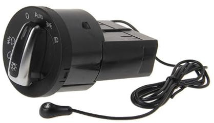 NIONGYN Hauptlichtschalter Scheinwerfer Kompatibel Mit Skoda Für Fabia 2006 2007 2008 2009 2010 2011 2012 2013 2014 Auto-Upgrade-Modifikation Auto-Scheinwerferlampen-Steuerschalter Mit Sensor