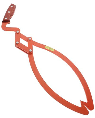 Hemobllo Log Carrying Tongs Anti-Slip Timber Hook Alloy Iron Heavy Duty Dragging Tool for Lifting Moving and Gripping Logs