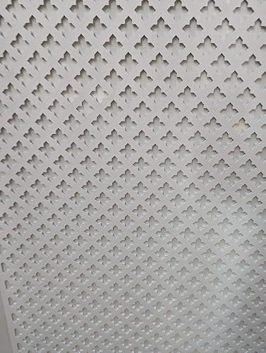 Oregon Style Pointed Cross,Decorative Panel, Wall partition, Radiator Cover Grille, Cut-Outs, Kitchen Furniture, Laser Cut in 3mm Thick MDF (Size 1200mm x 620mm) Cross Pattern KZ2.Made in The UK.