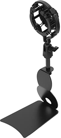 KAILIKETIY Soporte de Micrófono para Escritorio Multiusos de Abs y Hierro, Base Resistente Que Previene Volteo, Adecuado para Aplicaciones en Mesa y Escritorio