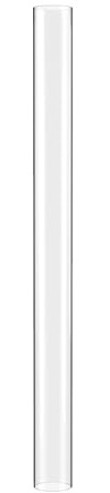 GARDENFLARE Feuerrohr Glasrohr - Glas Ersatzteil für Deine Premium Feuersäule, Pelletfackel, Glaszylinder ohne Boden - hitzebeständige Glasröhre für Terrassenstrahler, Heizpilz (112 cm)