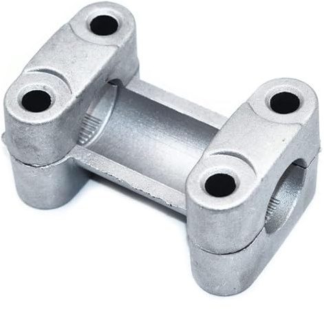 Rehausseur De Guidon 1 Ensemble Adaptateur De Pince De Montage De Barre De Graisse 22mm Argent Guidon De Moto Guidon De Moto Riser