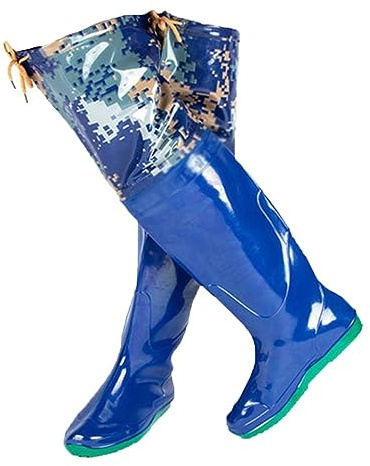 YKMYXZ， Wathosen for Angeln, Hüftwathose, Blaue Camouflage-Hüftwathose – 60 cm, Knie- und Hüftstiefel for Herren und Damen sind wasserdicht und rutschfest(6)