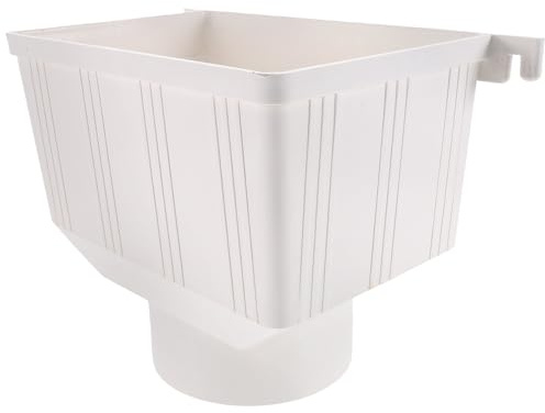 SHINEOFI PVC Rain Gutter Downspout Diverter Funnel Connector for Rainwater Collection Rain Barrel Adapter Easy Install Drainage Fitting Compatible with Standard Pipes