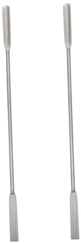 GARVALON 2 pezzi Spatola Micro Doppia Estremità in Acciaio Inox a Forma di U per Campionamento Polveri Resistente alla Corrosione Utensile Laboratorio Precisione