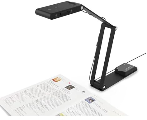MKHFP Cámara de Documentos USB con micrófono reducción Ruido AI: Captura tamaño A3 4K Ultra HD 13 MP, Modo Dual automático, luz LED Herramienta de enseñanza Visual