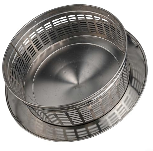 304 Stainless Steel Chimney Cap Roof Cowl for Fireplace & Ventilation Ducts – 39 x 15.6 x 25/30 cm Round Flue Rain Cover with Umbrella Des(300MM)