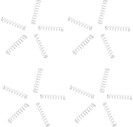 WOONEKY Molle di Compressione per Penne a Sfera 40 Pezzi in Acciaio Inox 0,4x4x20 Mm per Ricariche Retrattili, Ricambi Meccanici per Uso Ufficio e Scuola