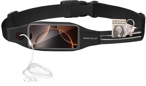 Rhino Valley Running Belt, Waist Belt Bag with Touchscreen Reflective