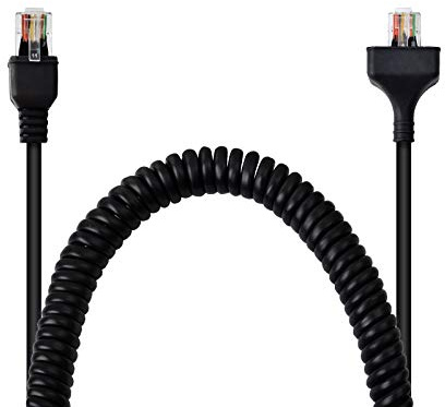 TWAYRDIO RJ-45 8 Pin to 8 Pin Replacement Microphone Cable Mic Cord for Kenwood Mobile Radio KMC-30 KMC-32 KMC-35 TK-7100 TK-760 TK-768 TK-780G M-261A TM-271A