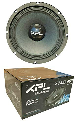 1 MIDRANGE XPL XW08-403 XW08 403 altoparlante diffusore medio basso 20,00 cm 200 mm 8 150 watt rms 300 watt max 4 ohm 99 db spl auto nero, 1 pezzo