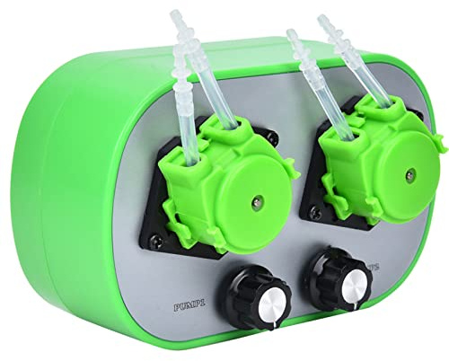 Selbstansaugende Schlauchpumpe G628-2, 12V Gleichstrommotor, Doppelpumpenkopf, Stufenlose Geschwindigkeitsregelung, 100-240V Netzteil, EU-Stecker, für Aquarium und Labor