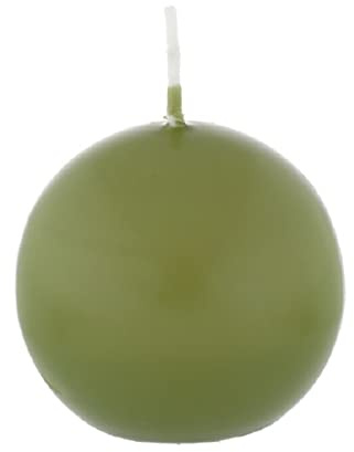 Kugelkerzen Scottish Grün, Ø 6 cm, 16 Stück, deutsche Markenkerzen in RAL Kerzengüte Qualität, Unparfümiert, Wohnraumdekoration