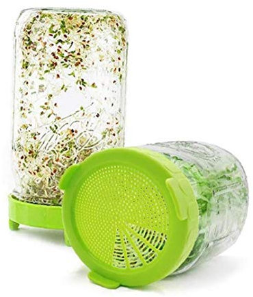 Lankater Seads Growing Germination Sprouting Lids Mesh Sprout Cover Sealing Ring Nursery Pots Jar Planting Supplies Random Color