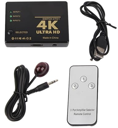 Amplificateur de commutateur HDMI 4K Ultra HD 1080P 3 Ports HDMI commutateur sélecteur d'amplificateur séparateur Hub avec télécommande