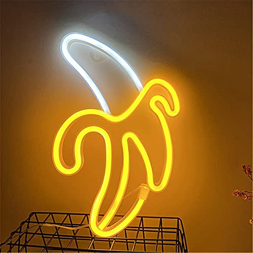 Banana Neon Light LED Neon Sign da parete Luce al neon per decorazioni per la casa Neon Night Light a batteria e USB Insegna luminosa al neon Sign Up Sign for Kids Bedroom Party Christmas Wedding