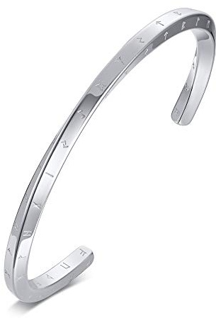 VNOX Viking Jewelry-Viking Runes of Nordic Amulet Bracelet for Men Mobius Cuff Bangle for Men Women Stainless Steel Cuff