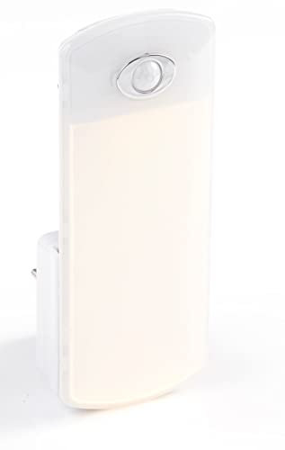 Northpoint LED Steckdosen Nachtlicht Taschenlampe Weiß Wandleuchte Multifunktion Bewegungsmelder Induktionsladung Akku Notlicht Notlampe Stromausfall (Smartphone Groß Warmweiß)