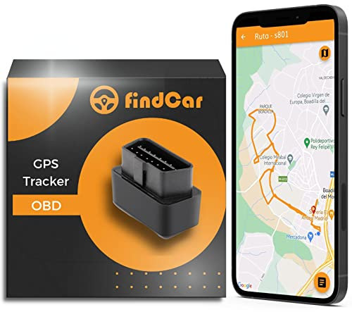 findCar OBD | GPS Tracker Auto | GPS-Autofinder mit App für Motorrad und andere Fahrzeuge Einfache Installation | Echtzeitortung | Geschwindigkeitswarnungen | Anti-Diebstahl | Geofence (OBD-2G)