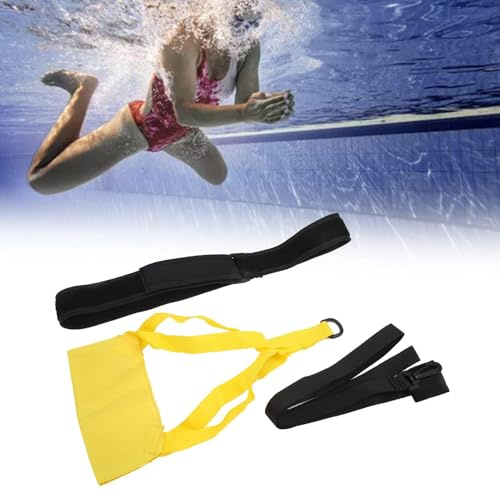 Schwimmwiderstands Fallschirm, 5mm Neopren Schwimm krafttrainings Widerstandsgürtel Pool Schwimmhilfe Gurtel Schwimmbadgurt Schwimmgurt Fitness Zubehör für Männer Frauen, Schwimmgürtel für Pool