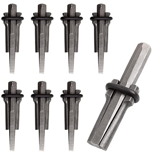 ABuff 3/4 Inch Heavy Duty Wedge and Feather Shims, 8 Pack Plug Shim and Wedge Concrete Rock Stone Splitter Hand Tools
