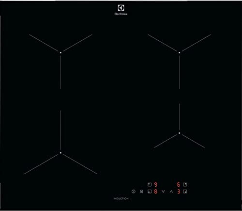 Electrolux LIL61424C - Piano cottura a induzione, 4 zone di cottura, 3650 W, protezione bambini, colore: Nero