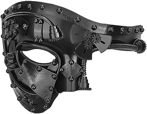 Balinco Steampunk - Demi-masque (noir)