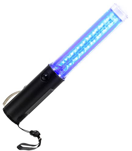 CIYODO Leuchtstab 26cm Led Wiederverwendbar Schaumstoff Blau Mit Lichtmodi Party Konzert Verkehrszeichen Beleuchtung