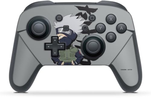 DeinDesign Skin kompatibel mit Nintendo Switch Pro Controller Folie Sticker Offizielles Lizenzprodukt Naruto Shippuden Kakashi