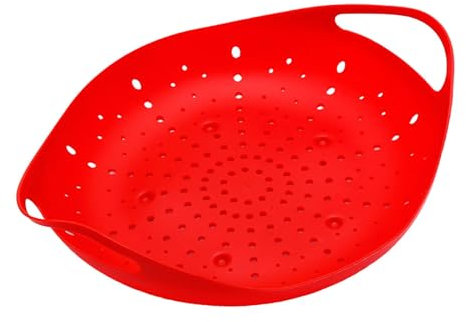 JISADER Cestello per cottura a vapore in silicone Bacinella per verdure per la casa, Ciotola drenante in silicone piegata, Contenitore per rondella di verdure