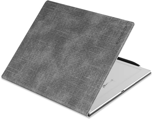 BOZHUORUI Custodia per tablet Boox Go 10.3 ePaper | con Sleep/Wake | Adsorbimento magnetico | Stile libro | Sottile e leggera | Custodia intelligente in pelle PU vegana (grigio denim)