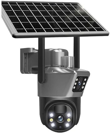Caméras de sécurité extérieures, 8MP 4K caméra solaire extérieure 4G SIM caméra de Surveillance sans fil avec panneau solaire double lentille PTZ IP Cam Protection de sécurité pour une utilisation int