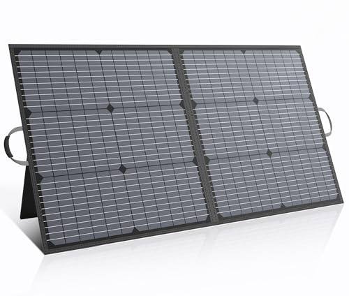 110W Portable Solar Panel, IP67 Waterproof Foldable Solar Panel Kit with 20V Output, 23.5% Efficiency Module for Outdoor Camping, Portable Power Station