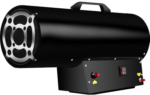 Briconess.com Generatore Aria Calda a Gas con Potenza Max 240V Protezione Termica e Portata Aria - 59x23x38 cm - 50Kw
