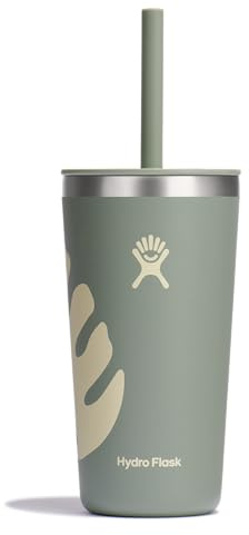 Hydro Flask Botanical Bliss Agave Rundum-Becher, Strohhalm-Deckel, 590 ml