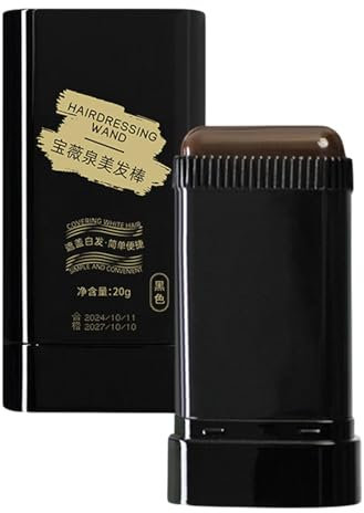 Haarfärbekamm, Haarfärbestift,Temporäre Haarfärbestiftbürste - Haaransatz-Shading-Stick, Werkzeug Zur Grauhaarabdeckung, 20 G Hochpigmentierter Haarwurzel-Concealer Für Männer Und Frauen