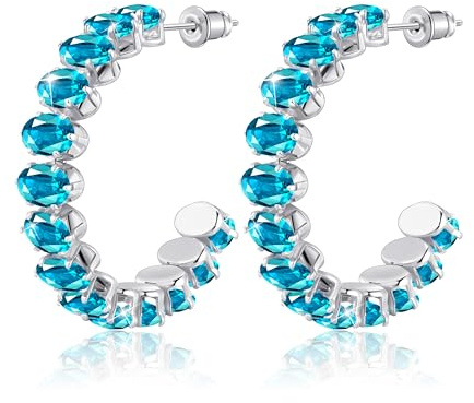 Linawe Creolen Ohrringe Edelstahl Damen, Statement Ohringe Jewelry, Hypoallergene Große Modeschmuck Ohrschmuck, Erhältlich in Gold und Silber