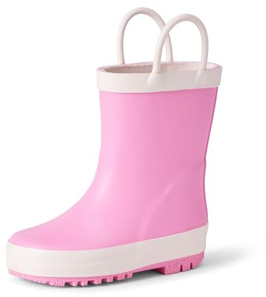 Amazon Essentials x Sofia Grainge Bottes de Pluie en Caoutchouc Mixte Enfante, Rosé, 22 EU