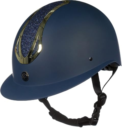 HKM Illusion Hjälm för kvinnor, Marinblå/Guld, 52-54 cm
