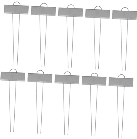 BAZEITFLOW 10pièces Étiquette Métallique Résistante Lumière Carte Insertion Imperméable Couvre-plante Acier Inoxydable Pour Jardinage Lot De Couleur