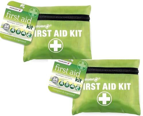 2x24 Piece First Aid Kit Compact Portable Emergency Medical Pouch for Home Office Travel Car Camping Workplace Safety Kit – Bundled by Smart Cutie
