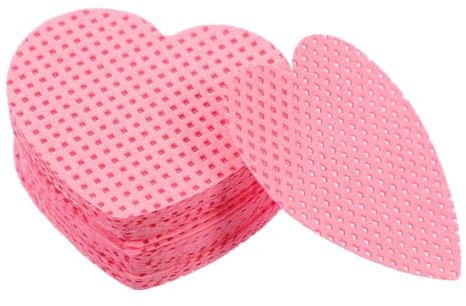 BESPORTBLE Heart Shaped Nail Wipes Cotton Nail Remover Pads No Lint for Salon Home Use