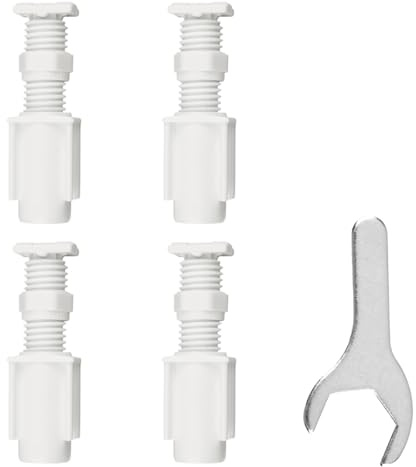 Lotsdonxia 4 Pack No Drill Venetian Blinds Brackets - White Plastic Twist-Lock Adhesive Mounting Kit for Rental Homes, Drill-Free Installation for Windows up to 3kg