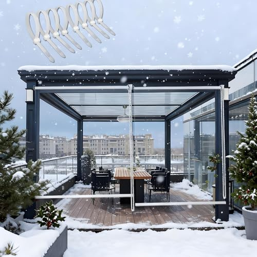 Pvc Rollo Transparent für Außenbereich, Wasserdichte Außenrollos, Wind- Und Staubbeständige Raumteiler, Roll-Up-Rollo, Fensterrollos Vorhang für Terrasse und Balkon(W50xH100cm)