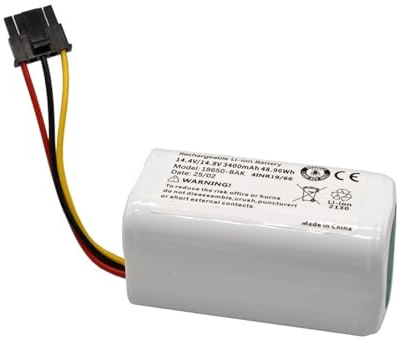 Batteria For Aspirapolvere: Batteria Ricaricabile Agli Ioni Di Litio, Compatibile Con Robot Aspirapolvere Xiaomi, For Aspirapolvere 2 Lite Sweeper MJSTL(3pcs 3400mAh battery)