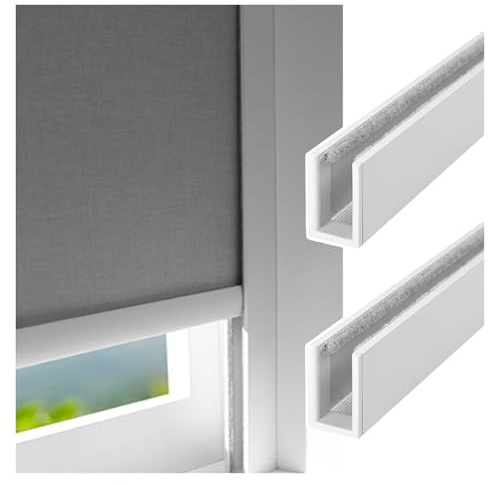 Extra Long U-Channel Light Gap Blockers for Shades & Blinds - Effective Light Blocking Strips for Nursery Bedroom & Dormitory - Enhance Privacy & Sleep Quality