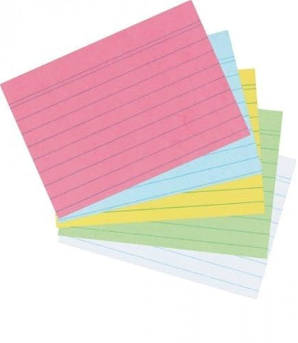 1000 Karteikarten in A8 weiß kariert von Herlitz (500 Stück | DIN A8, sortiert | liniert)