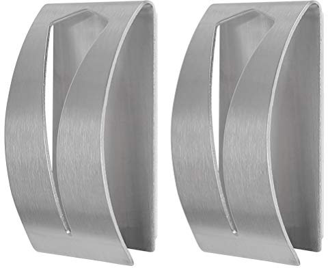 FOCCTS Handtuchhalter aus Edelstahl 2 Stück Wandhandtuchhalter Selbstklebend ohne Bohren Handtuchhaken Geschirrtuchhalter Hannah