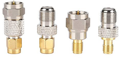ASHATA 4 Stück F auf SMA Adapter DAB Antennenadapter SMA Adapter F auf SMA Antennenanschluss für Koaxialkabel, Funkscanner, Funktransceiver, CB - Funkgeräte usw